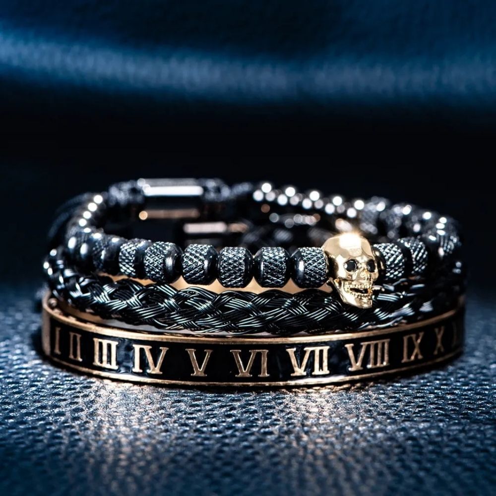 Skull Bracelet Set